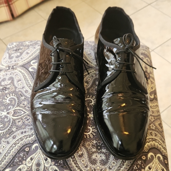 Pronto Uomo Black Oxford Dress Shoes - Picture 1 of 6